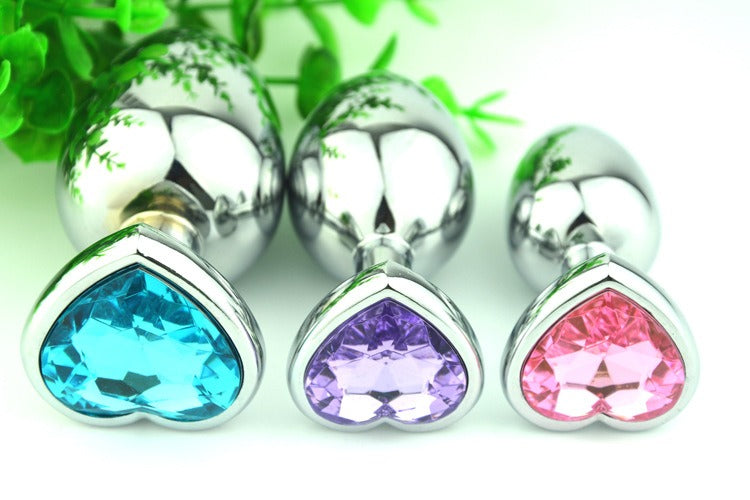 Heart-Shaped Metal Anal Plug for Smooth Exploration