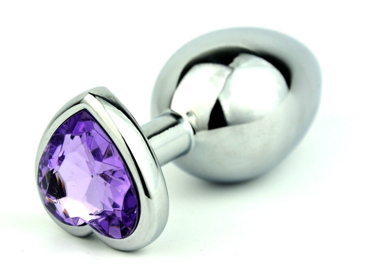 Heart-Shaped Metal Anal Plug for Smooth Exploration