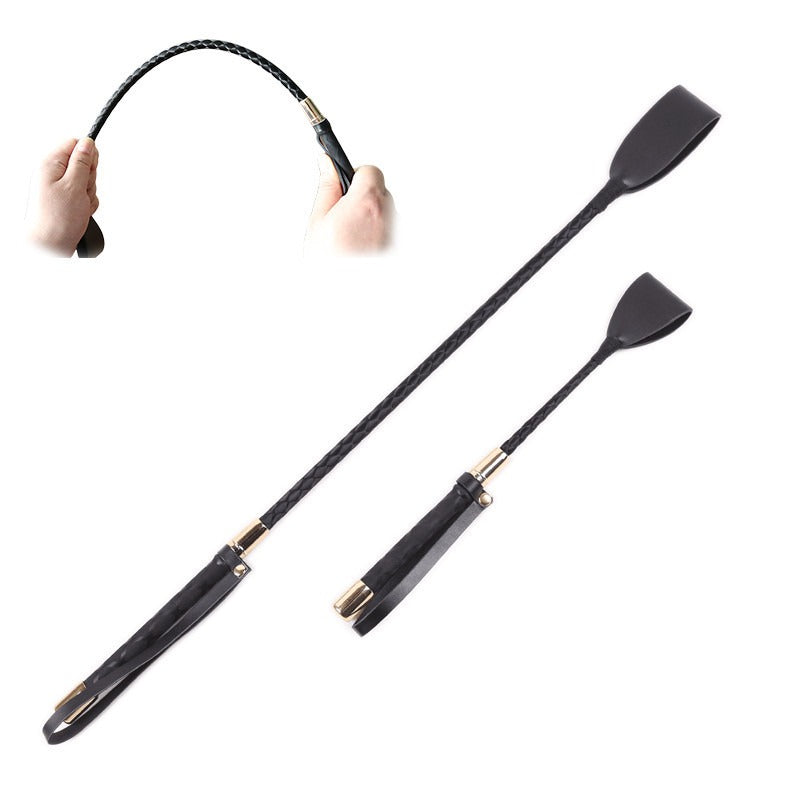 Leather-Look BDSM Whip for Controlled Sensation Play