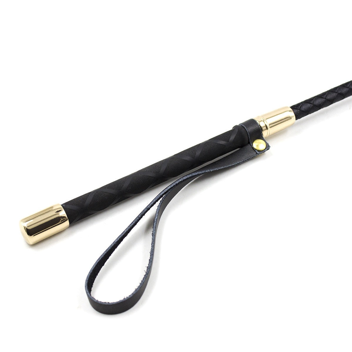 Leather-Look BDSM Whip for Controlled Sensation Play