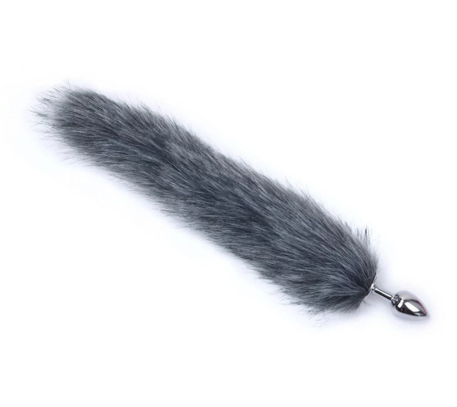 Faux Fur Tail Anal Plug for Playful Roleplay Styling