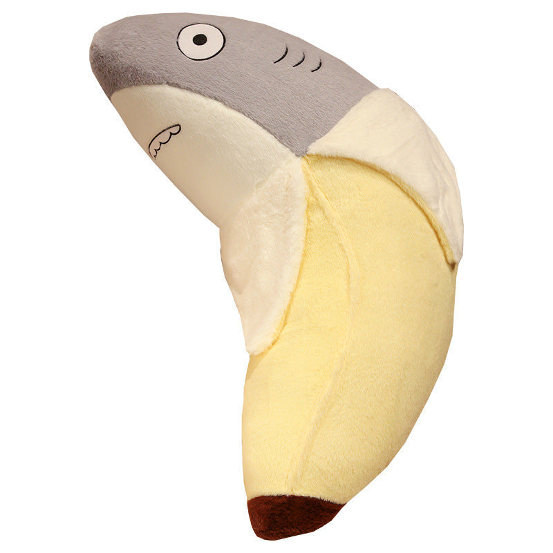 Shark Banana Plush Pillow – Jumbo Cuddle Room Decor