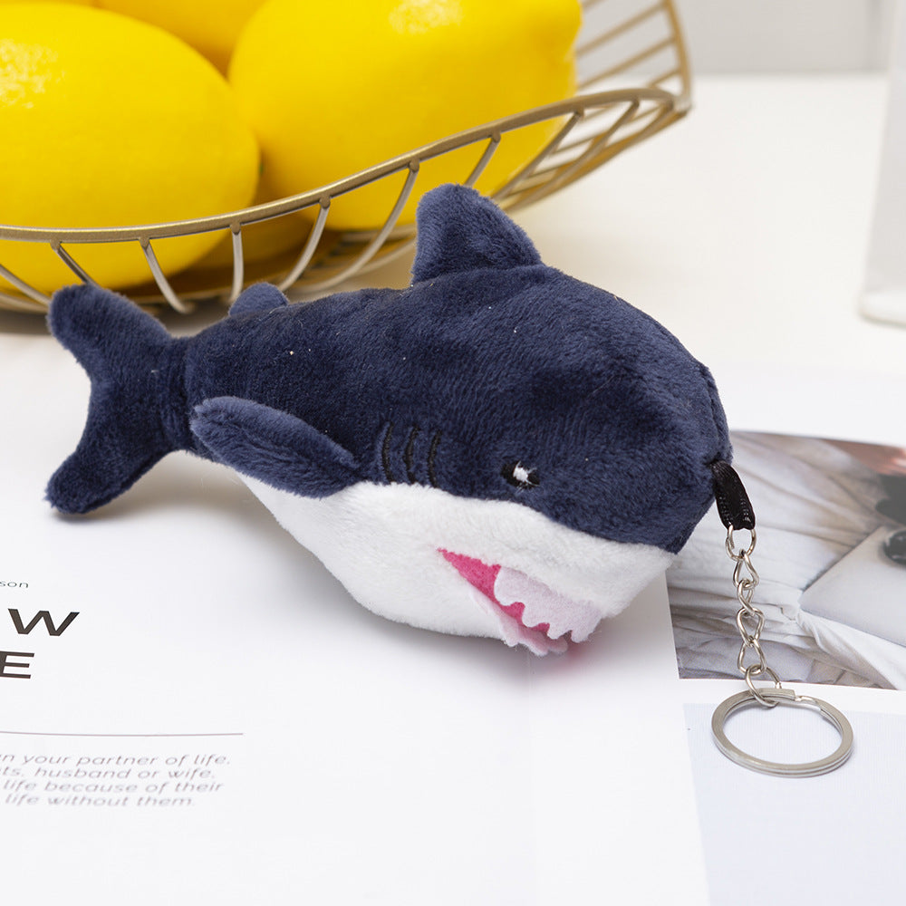 Shark Plush Keychain Pendant for Playful Bag Charm