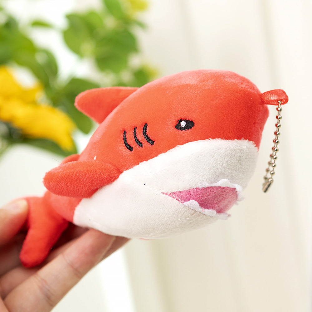 Shark Plush Keychain Pendant for Playful Bag Charm