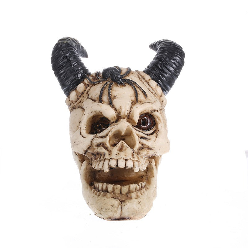 Sheep Horn Skull Decor for Gothic Halloween Displays