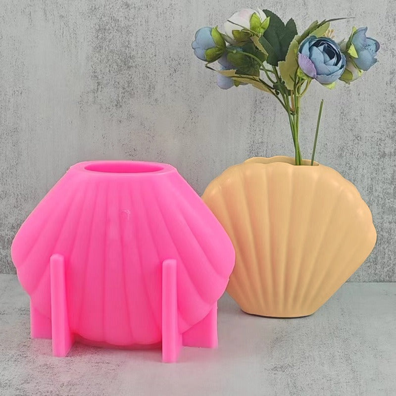 Shell Vase Silicone Mold for Sculptural DIY Home Decor