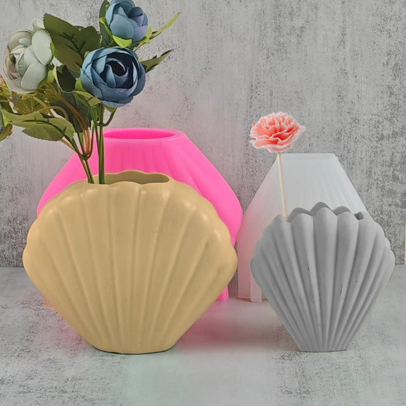 Shell Vase Silicone Mold for Sculptural DIY Home Decor