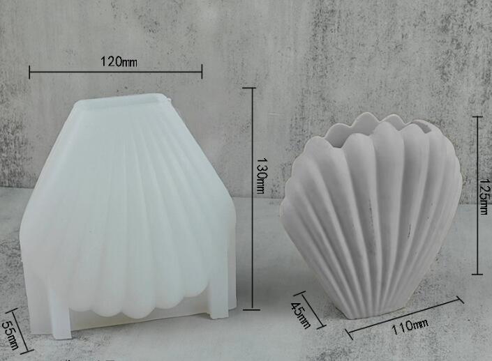 Shell Vase Silicone Mold for Sculptural DIY Home Decor