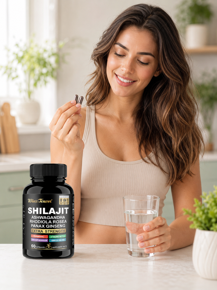 8-in-1 Himalayan Shilajit Capsules with Ashwagandha – Extra
