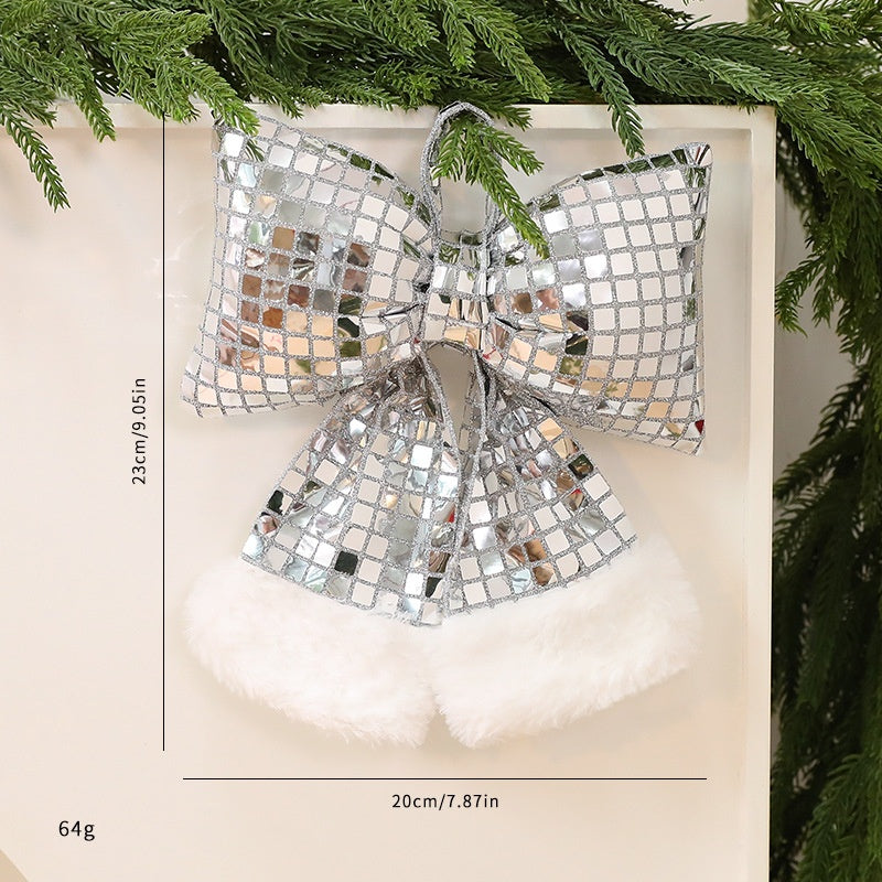 Shiny Butterfly Bow Christmas Tree Ornament Display