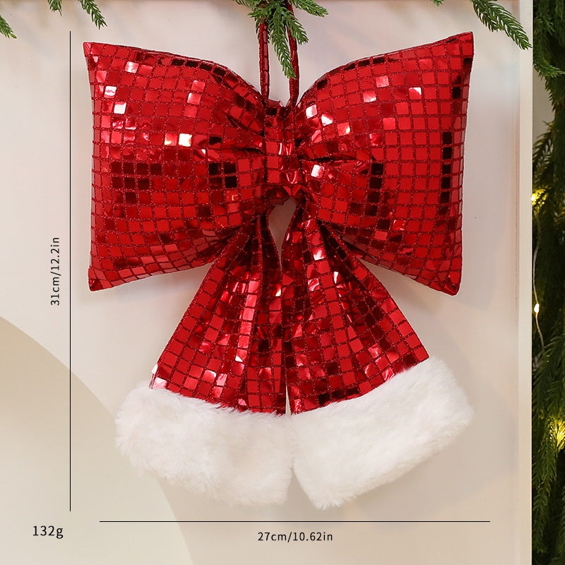Shiny Butterfly Bow Christmas Tree Ornament Display