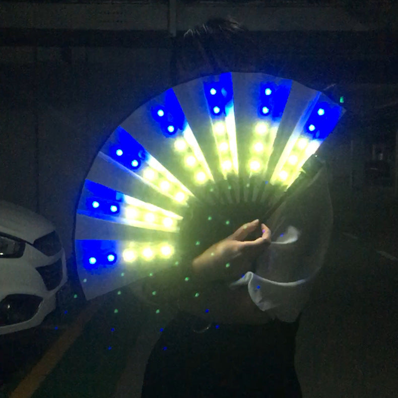 LED Folding Fan for Bold Nighttime Performance Effects