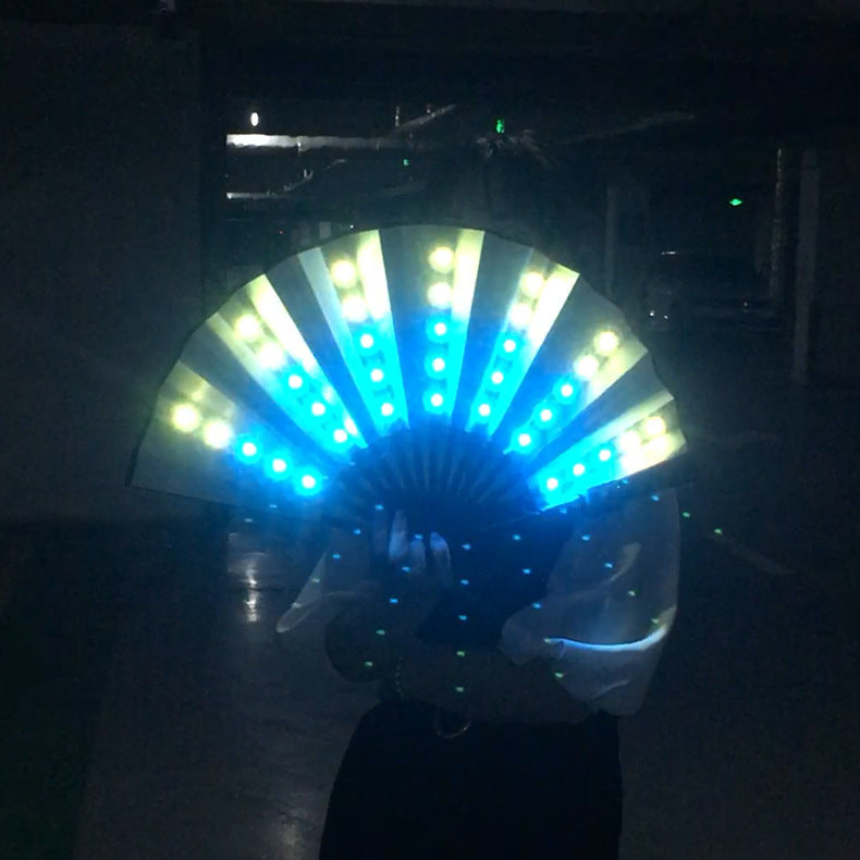 LED Folding Fan for Bold Nighttime Performance Effects