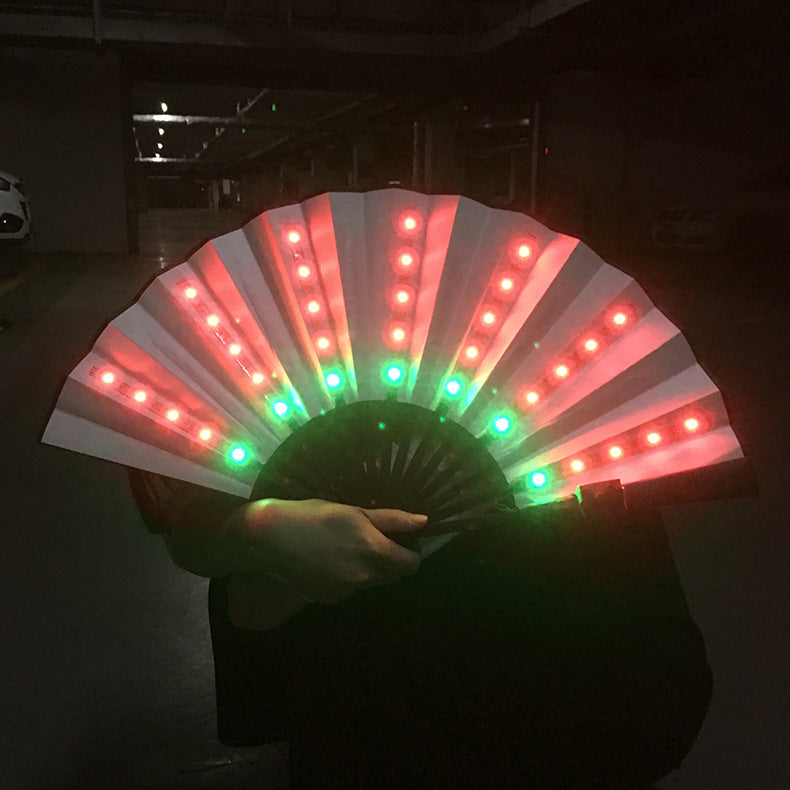 LED Folding Fan for Bold Nighttime Performance Effects