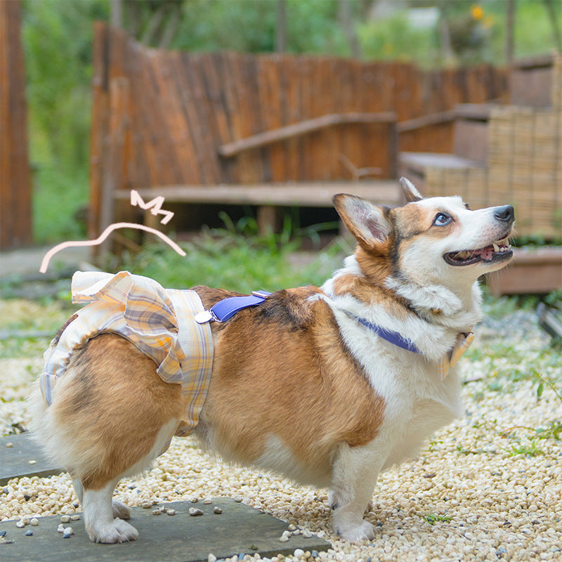 Dog Period Skirt With Secure Coverage and Matching Bow