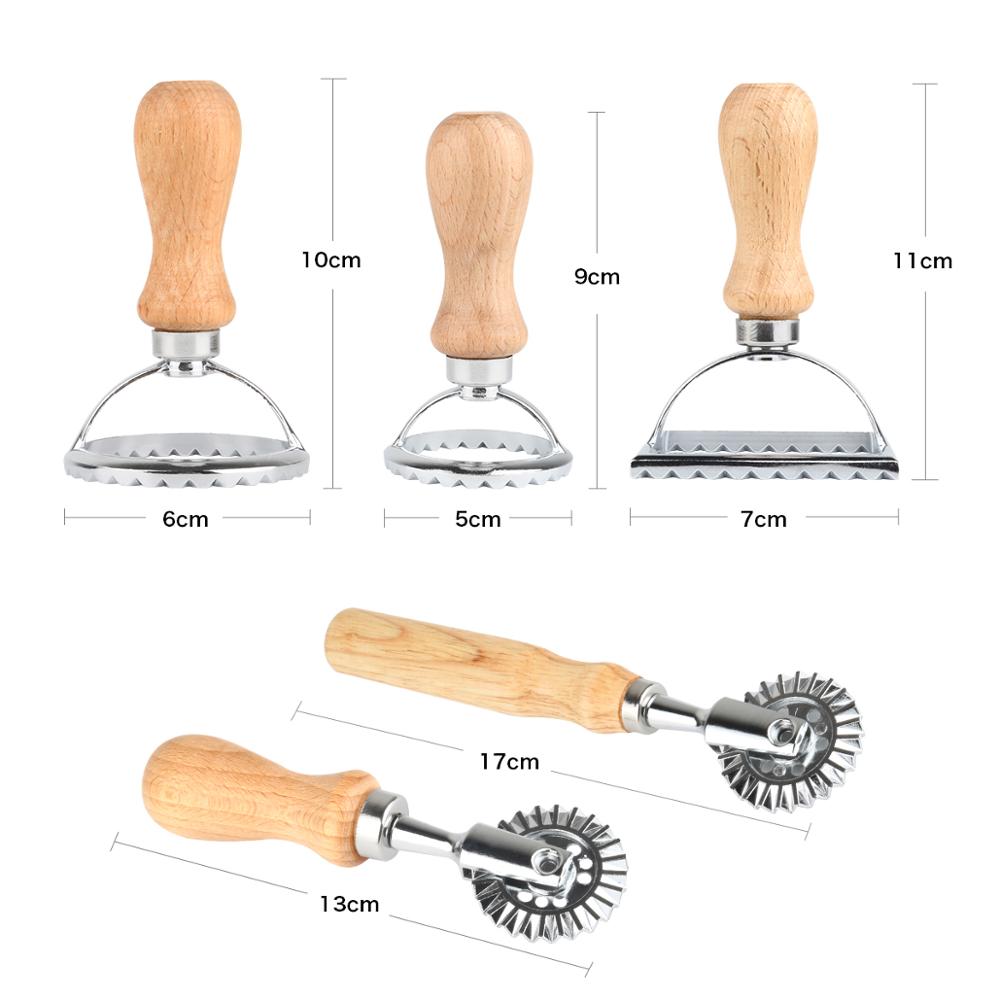 Pasta and Ravioli Cutter Set, 5 Pieces, Fluted Edges