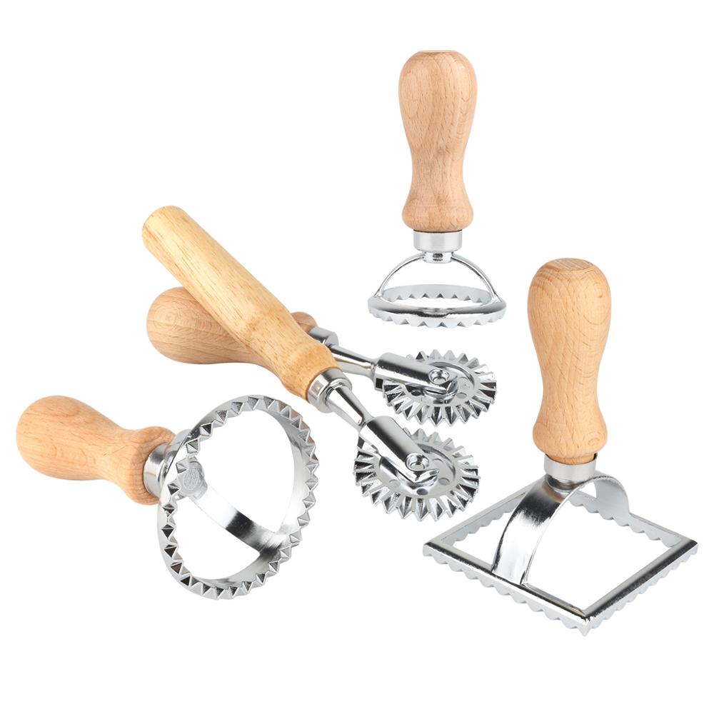Pasta and Ravioli Cutter Set, 5 Pieces, Fluted Edges