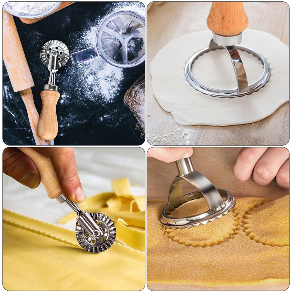 Pasta and Ravioli Cutter Set, 5 Pieces, Fluted Edges
