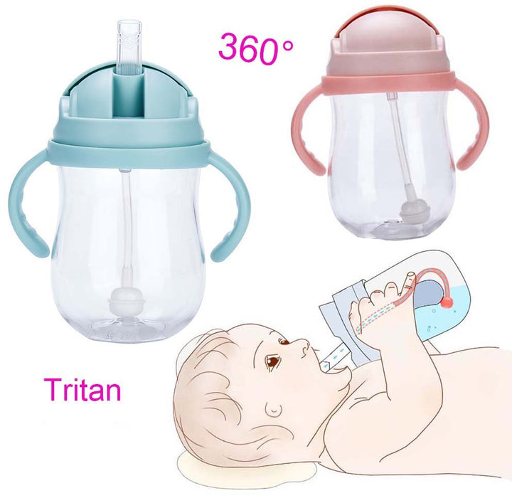 Handled Sippy Cup With Straw for Independent Drinking