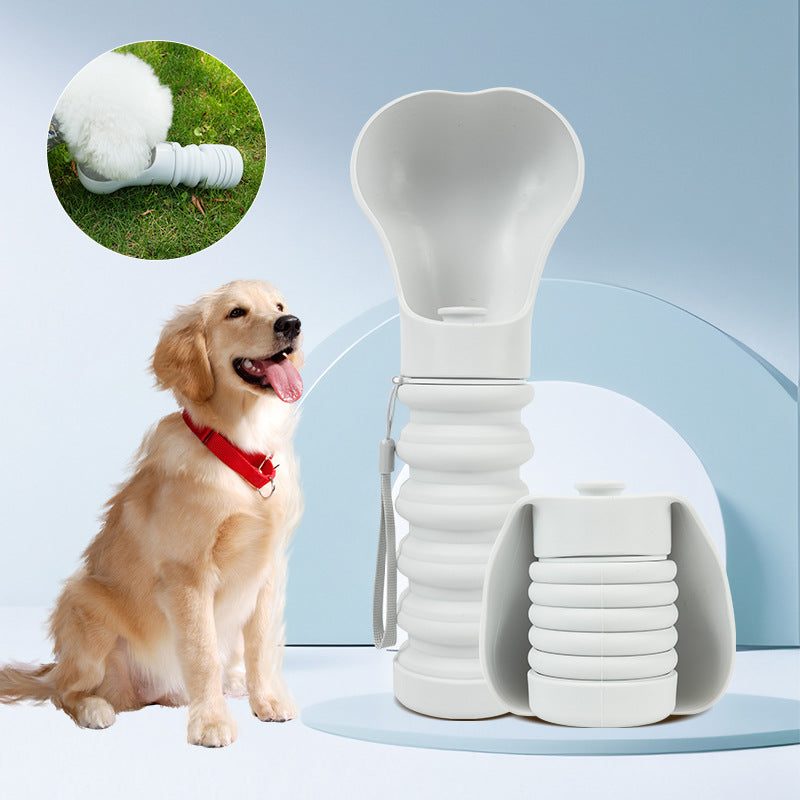Foldable Dog Water Bottle, 550ml Portable Travel Cup