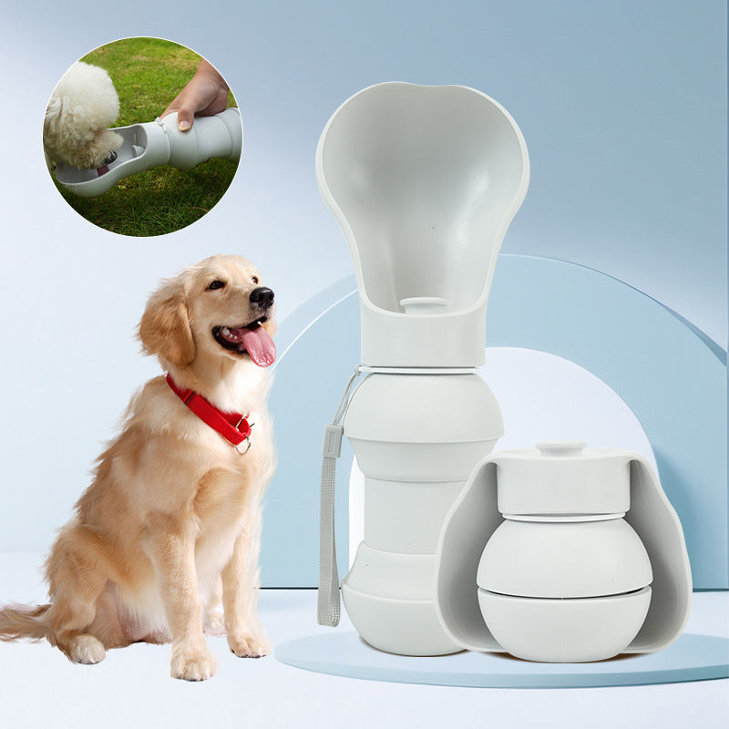 Foldable Dog Water Bottle, 550ml Portable Travel Cup