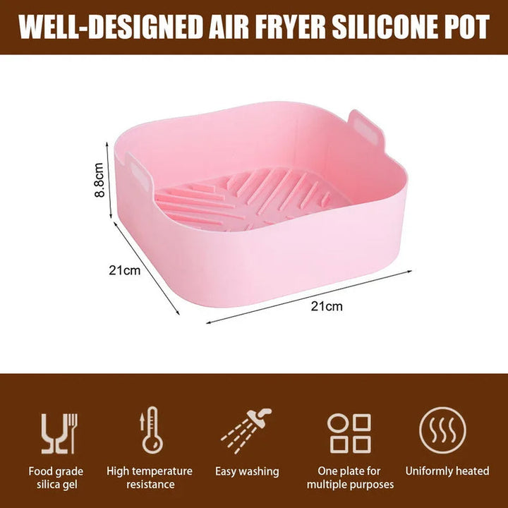Reusable Silicone Air Fryer Pot for Square Air Fryers