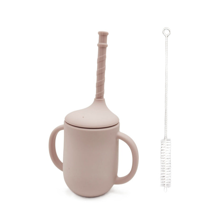 Silicone Baby Straw Cup for Easier Independent Drinking