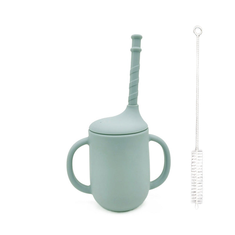 Silicone Baby Straw Cup for Easier Independent Drinking