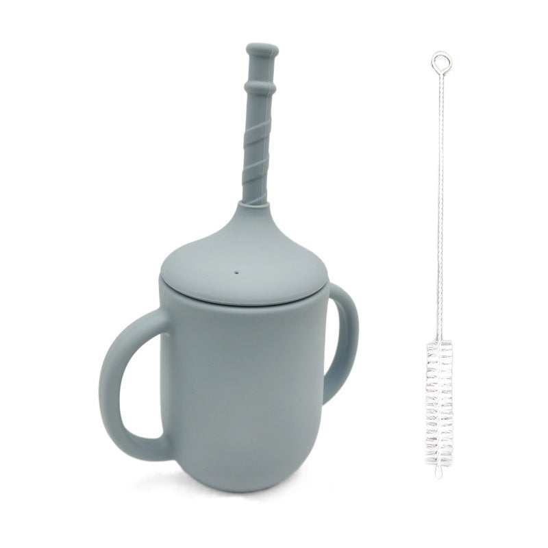 Silicone Baby Straw Cup for Easier Independent Drinking