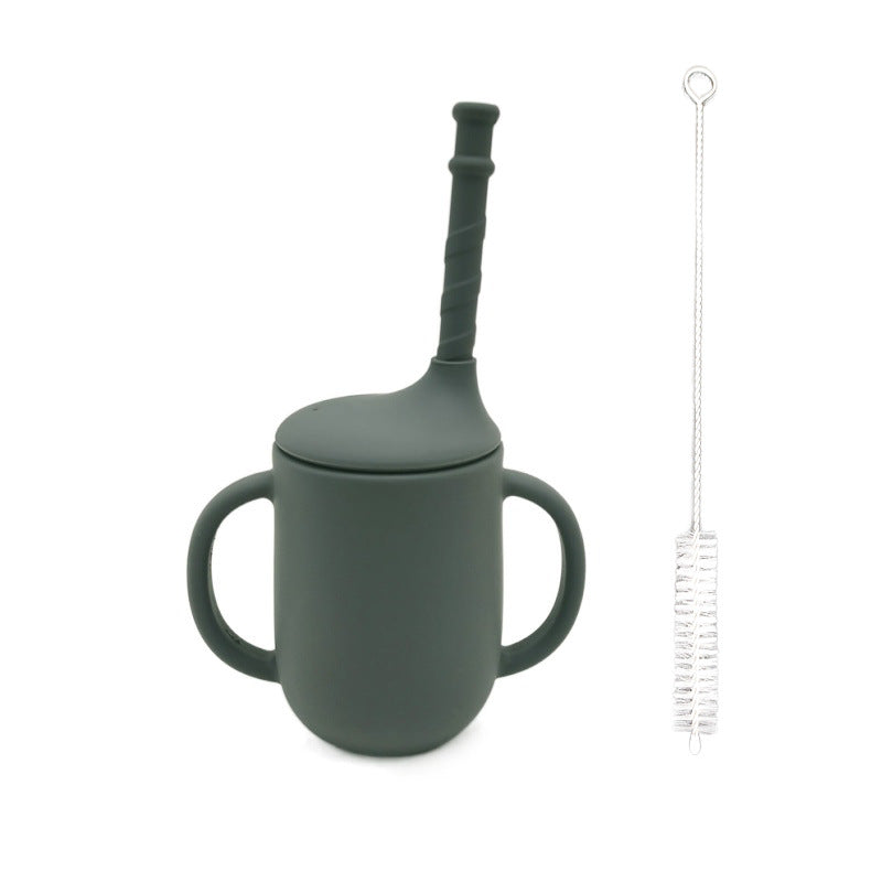 Silicone Baby Straw Cup for Easier Independent Drinking
