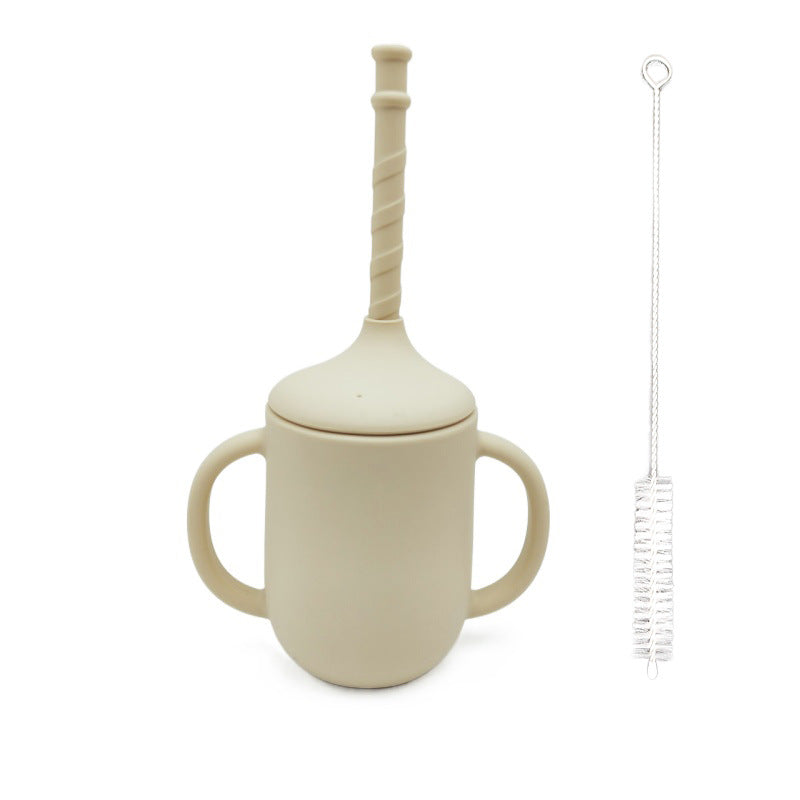 Silicone Baby Straw Cup for Easier Independent Drinking