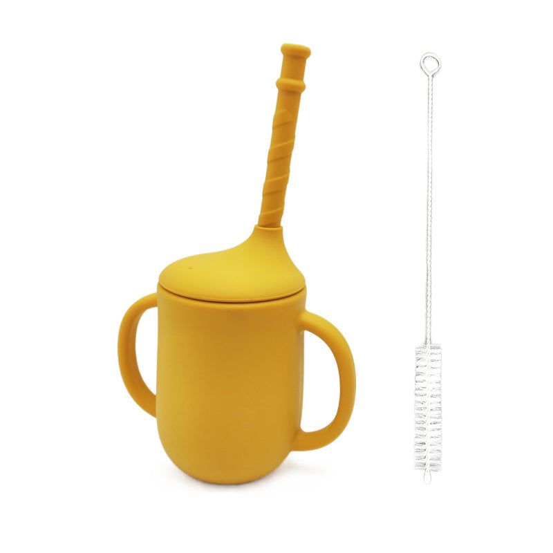 Silicone Baby Straw Cup for Easier Independent Drinking