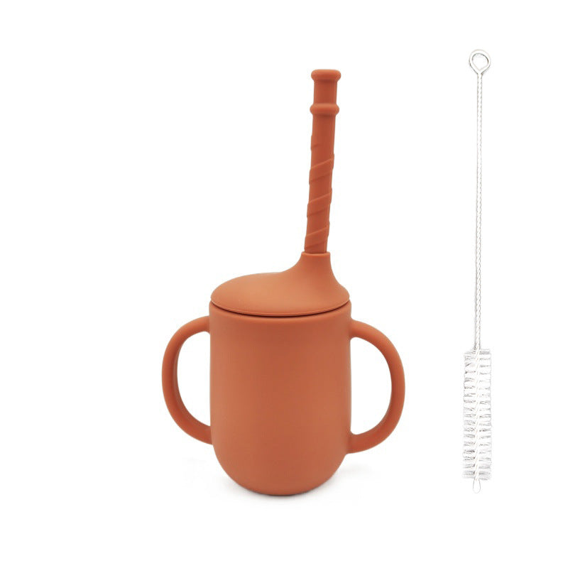 Silicone Baby Straw Cup for Easier Independent Drinking