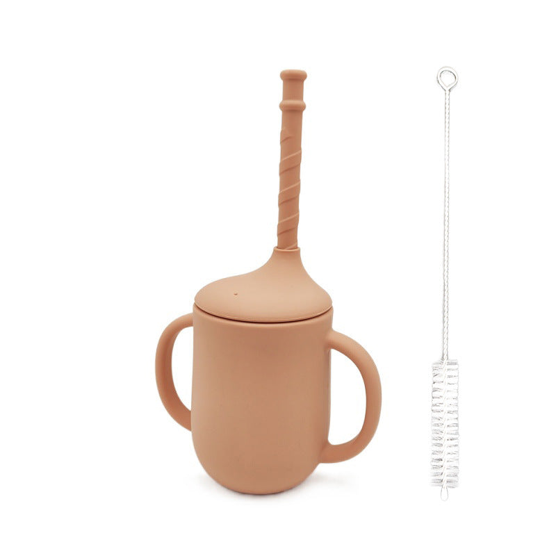 Silicone Baby Straw Cup for Easier Independent Drinking