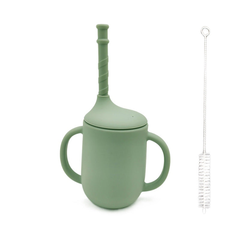 Silicone Baby Straw Cup for Easier Independent Drinking
