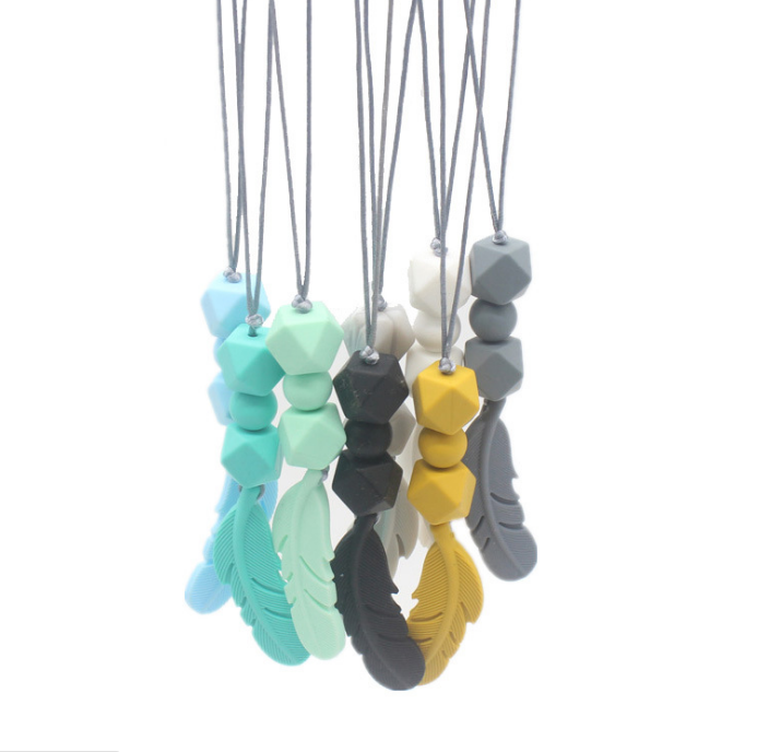 Silicone Teething Necklace for Moms | Soft Chewable