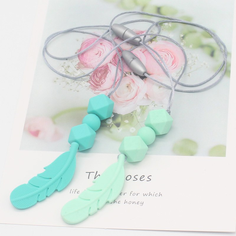 Silicone Teething Necklace for Moms | Soft Chewable