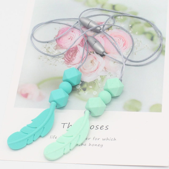 Silicone Teething Necklace for Moms | Soft Chewable