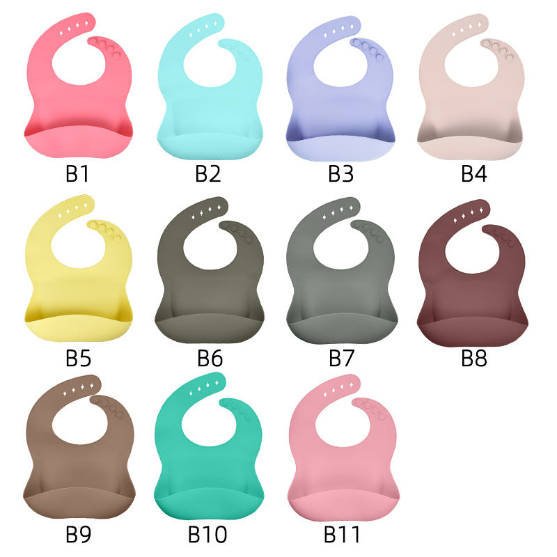 5-Piece Silicone Baby Feeding Set for Cleaner Mealtimes