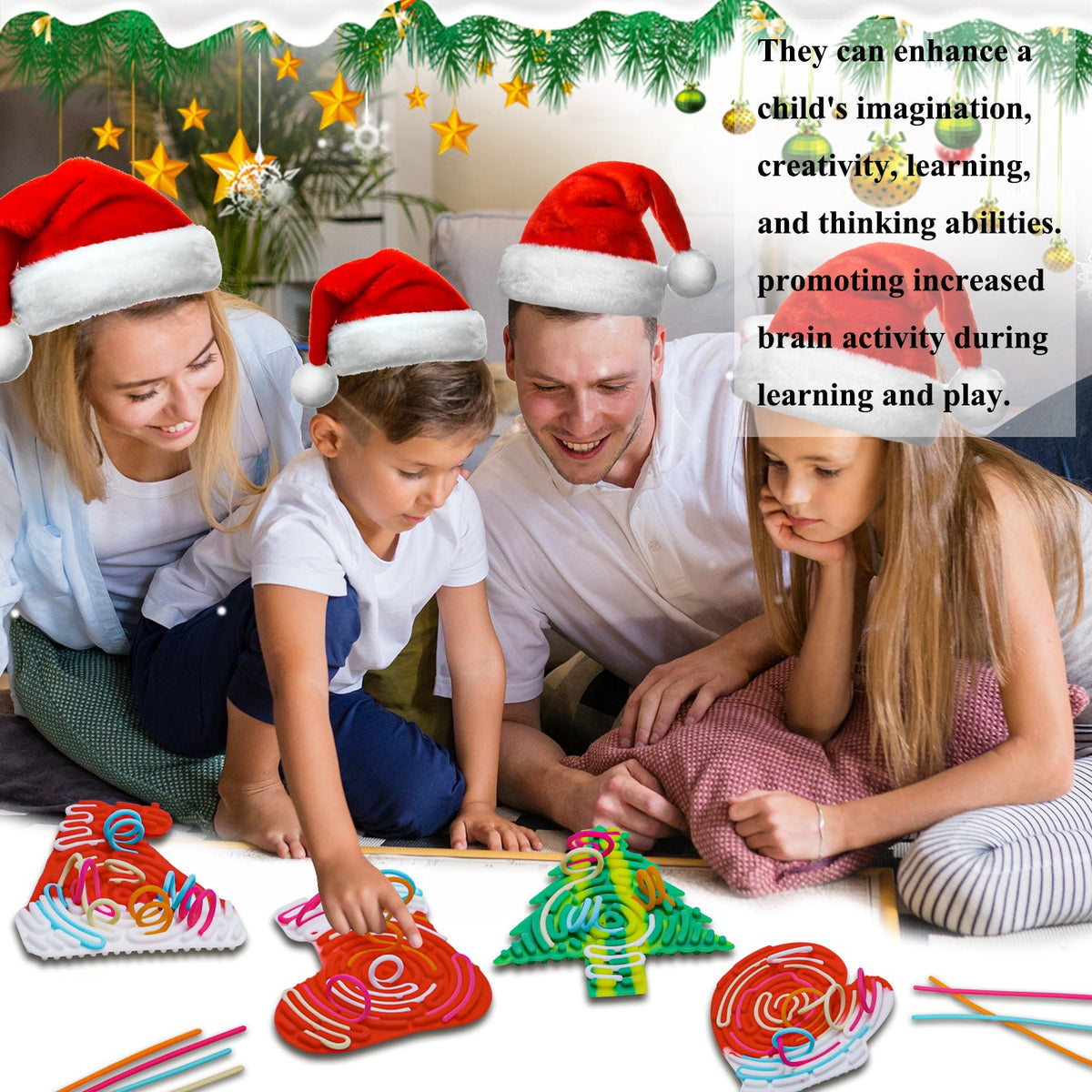 Christmas Sensory Puzzle Toy for Quiet Creative Play