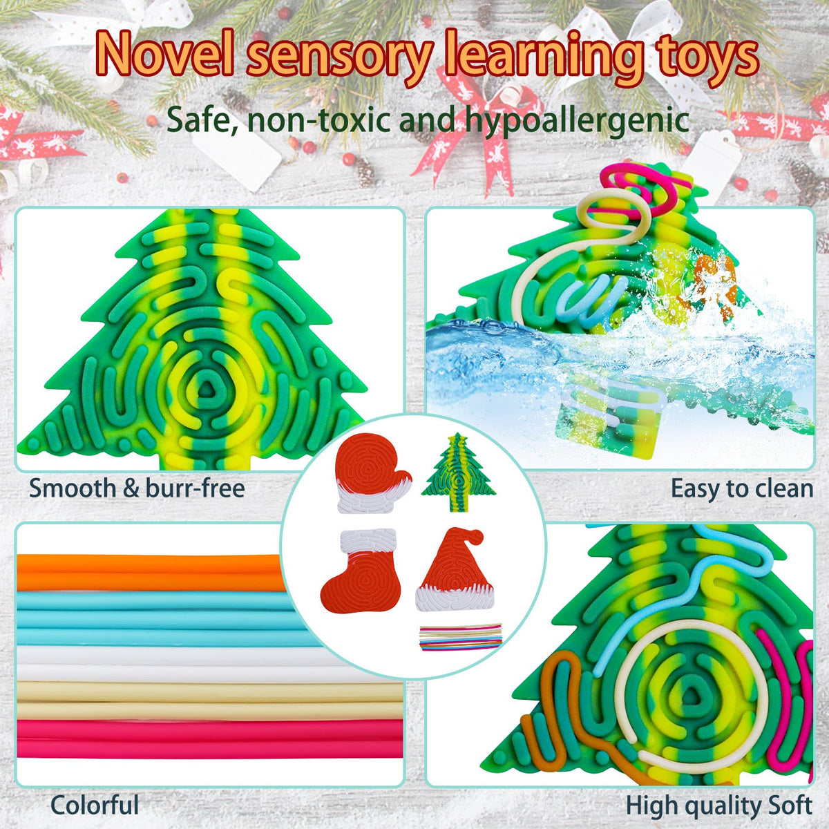 Christmas Sensory Puzzle Toy for Quiet Creative Play