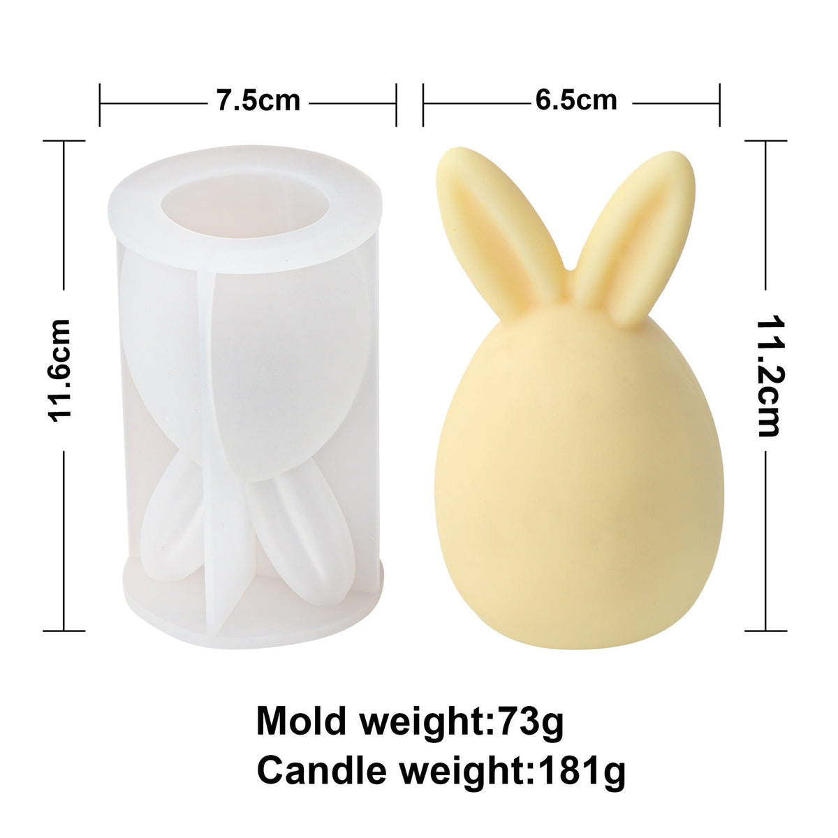 3D Bunny Candle Mold for Smooth Seasonal Decorations