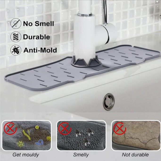 Silicone Faucet Drain Pad for a Cleaner, Drier Sink
