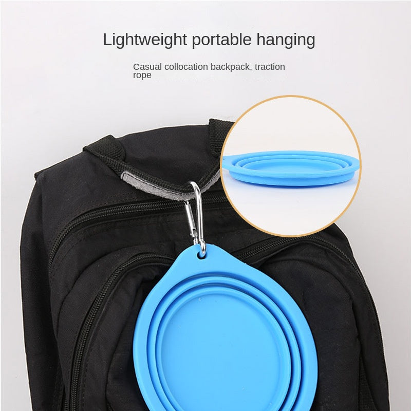 Foldable Pet Bowl 600ml for Easy Travel Feeding Anywhere