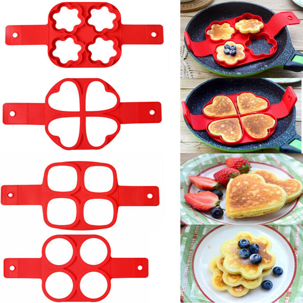 Silicone Pancake & Egg Ring Mold for Fun Breakfasts