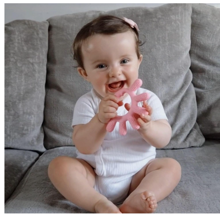 Silicone Baby Teether for Easy-Grip Sore Gum Relief