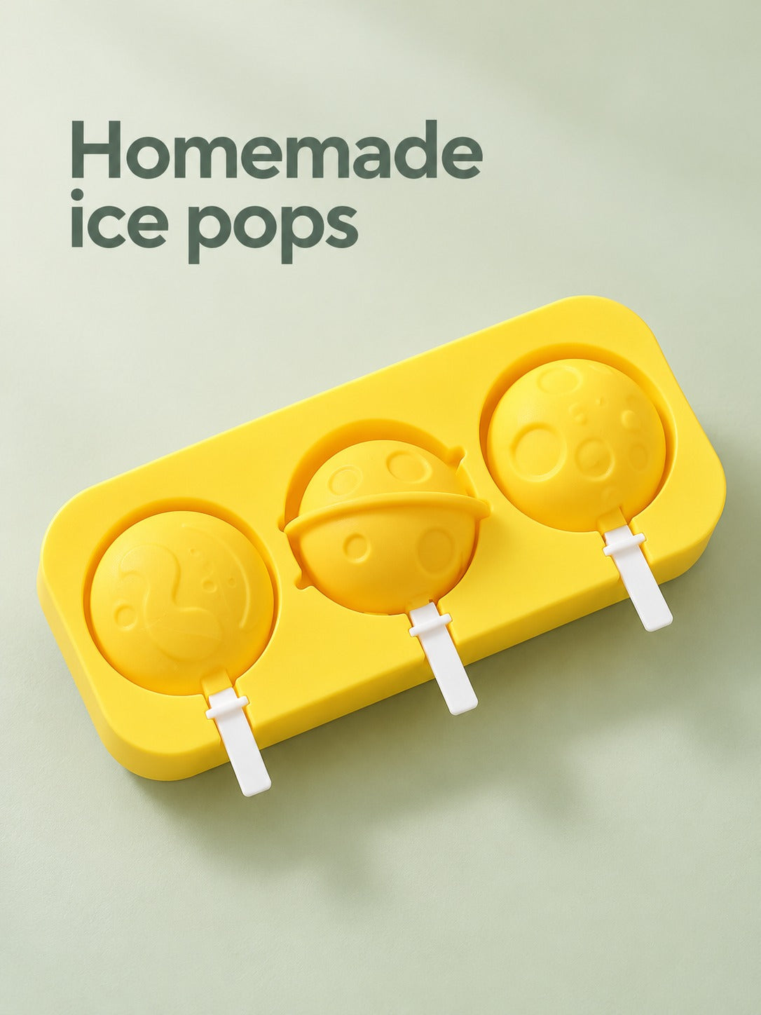 Silicone Ice Pop Mold With Cartoon Shapes and Sticks