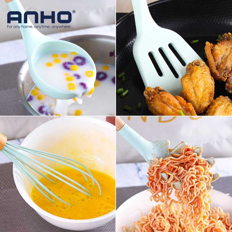 Silicone Cooking Utensil Set: 10 Pieces, Heat-Safe Tools