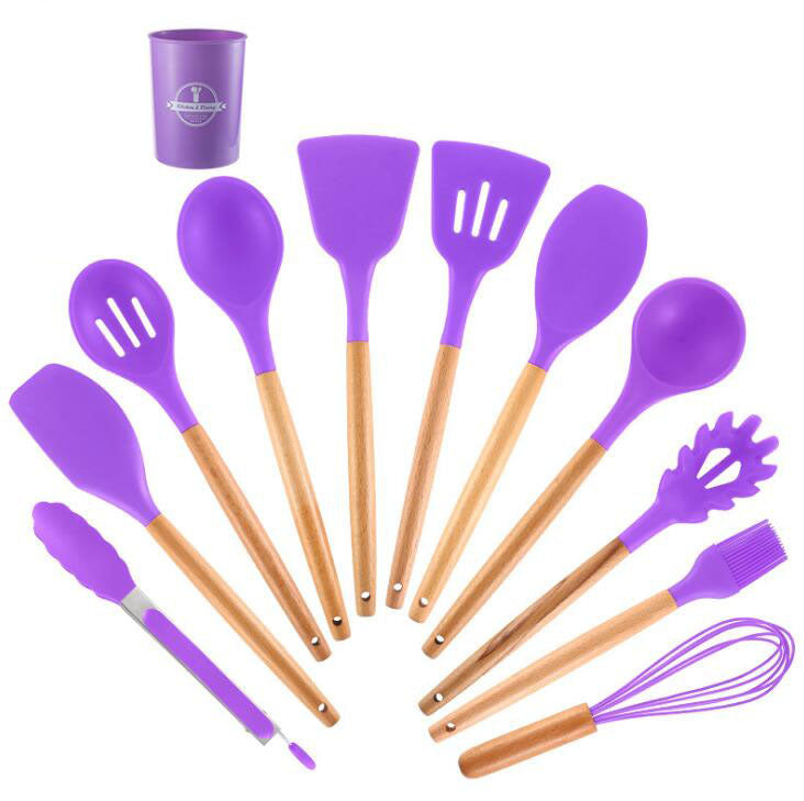 Silicone Cooking Utensil Set: 10 Pieces, Heat-Safe Tools