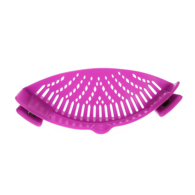 Silicone Pot Clip Strainer for Draining Pasta and Rice
